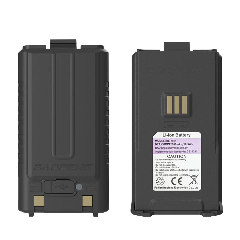 100% Original Li-ion Battery USB-C Charger BF-K5 Plus UV-5GPlus Walklie Talkie