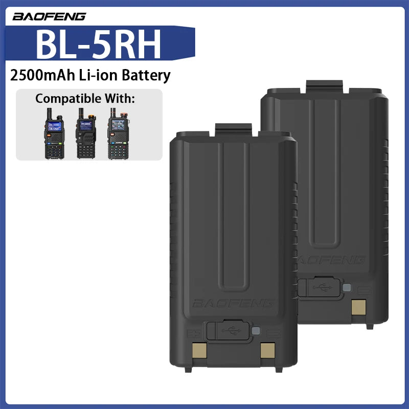 100% Original Li-ion Battery USB-C Charger BF-K5 Plus UV-5GPlus Walklie Talkie