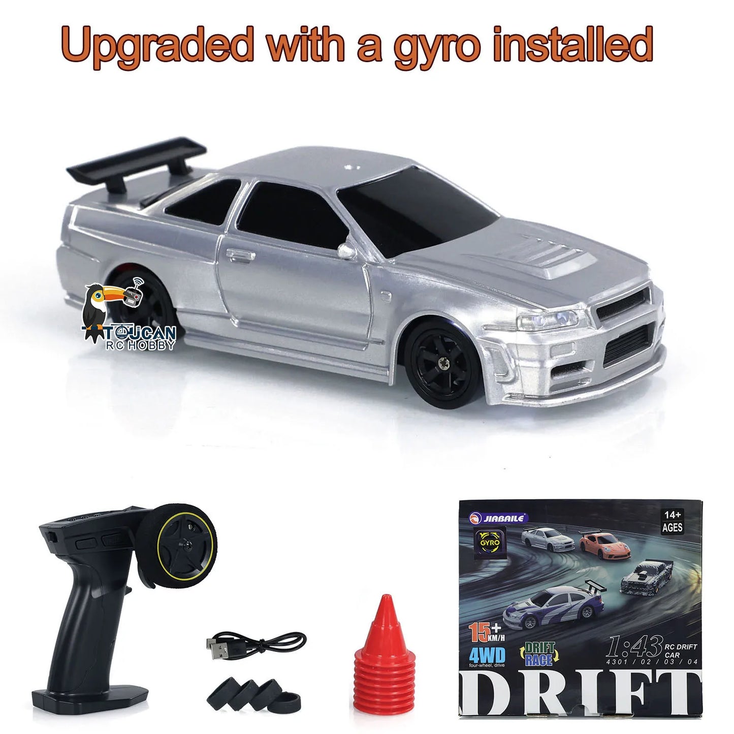 RC Drifting Car Upgraded Gyro 1/43 Racing RTR 4WD Four-wheel Drive High Speed Radio Control Model 2.4g Drift Race Car Mini Gifts