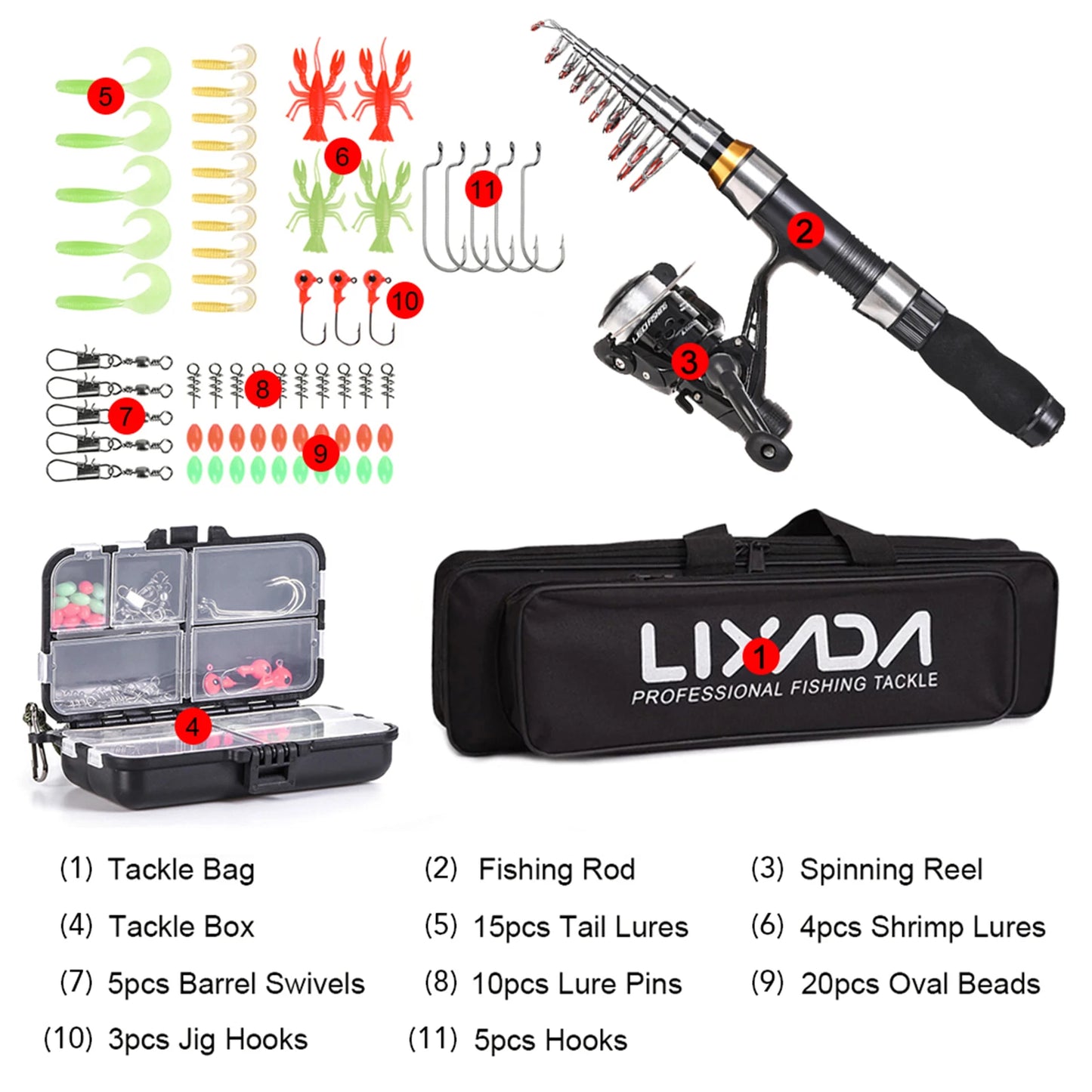 Telescopic Fishing Rod Reel Combo Full Kit Carbon Fiber Rod Pole Spinning Reel Fishing Bag Case Gear Set