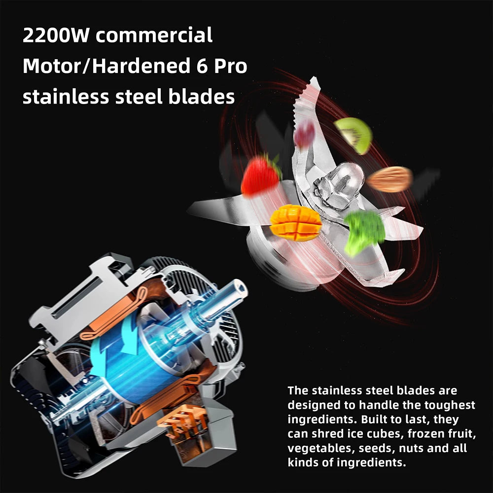 Mix Automatic Program Professional Kitchen Smoothie Blender FREE Low-profile Jar Food Mixer Juicer Ice Crusher