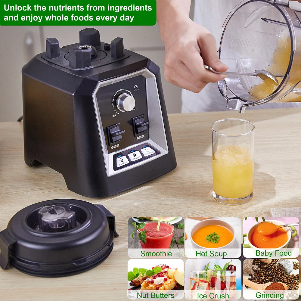 Mix Automatic Program Professional Kitchen Smoothie Blender FREE Low-profile Jar Food Mixer Juicer Ice Crusher