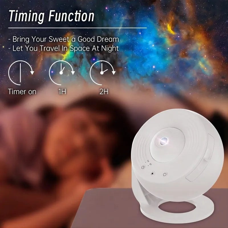 Galaxy Projector Night Light Star Planetarium Projector Adults 360° Rotate Gaming Room, Home Theater, Ceiling, Room Decor (White