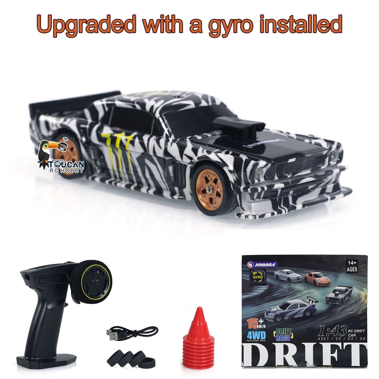 RC Drifting Car Upgraded Gyro 1/43 Racing RTR 4WD Four-wheel Drive High Speed Radio Control Model 2.4g Drift Race Car Mini Gifts