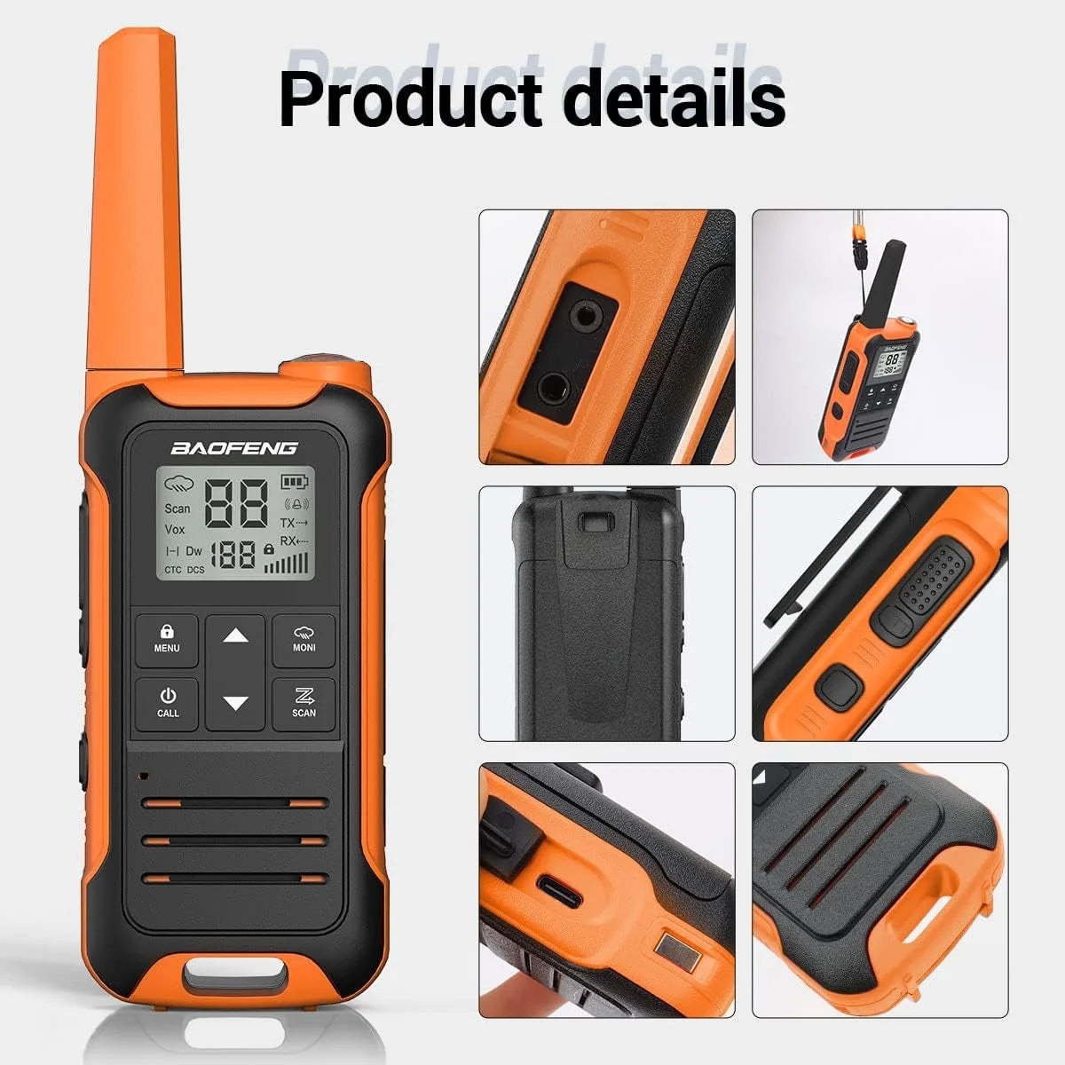 Portable Handheld Two Way Ham Radio for Kids Camping