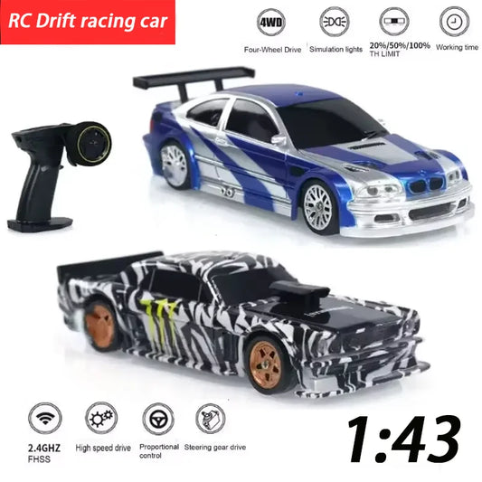 New 2.4G High Speed Drift RC Car 1:43 4WD Remote Control Car Four Wheel Drive Radio Controlled Mini Racing Model Boys Toys Gifts